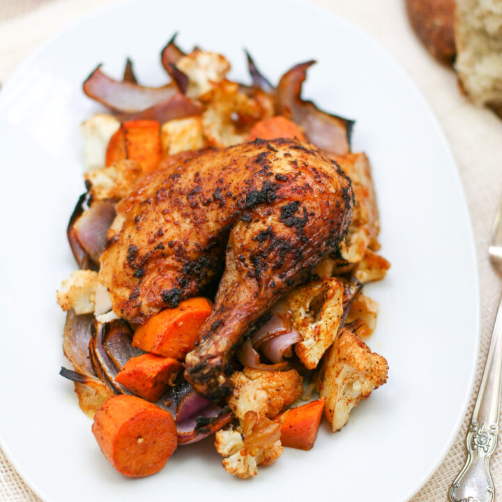 Moroccan Roasted Chicken and Vegetables - Happily From Scratch