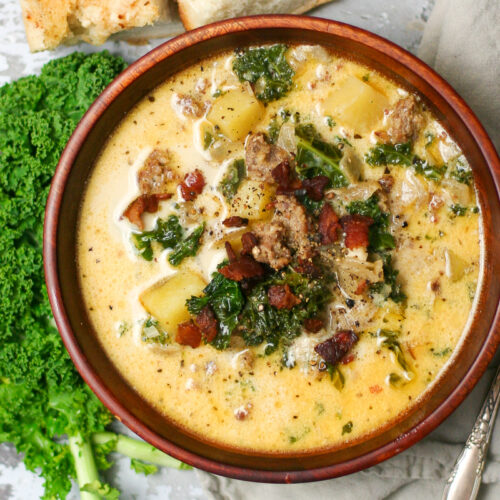 Creamy Kale and Potato Soup - Happily From Scratch