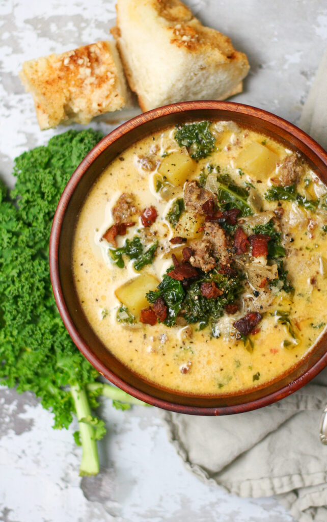 Creamy Kale and Potato Soup - Happily From Scratch