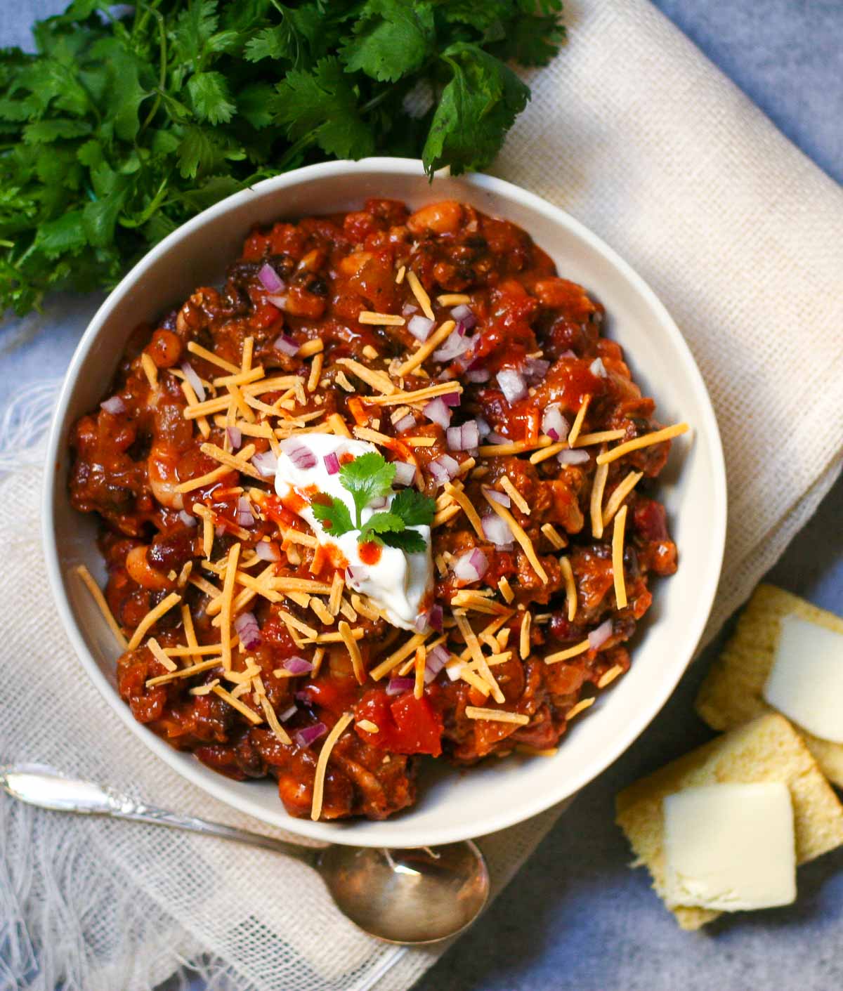 Three Bean Turkey Chili - Happily From Scratch