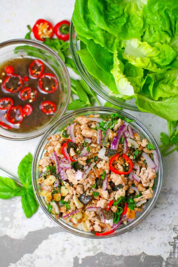 Thai Pork Lettuce Wraps -ready in just 30 minutes!