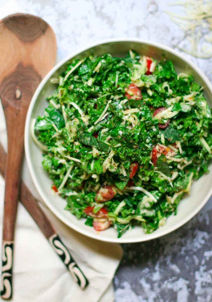 Kale Slaw with Creamy Dressing